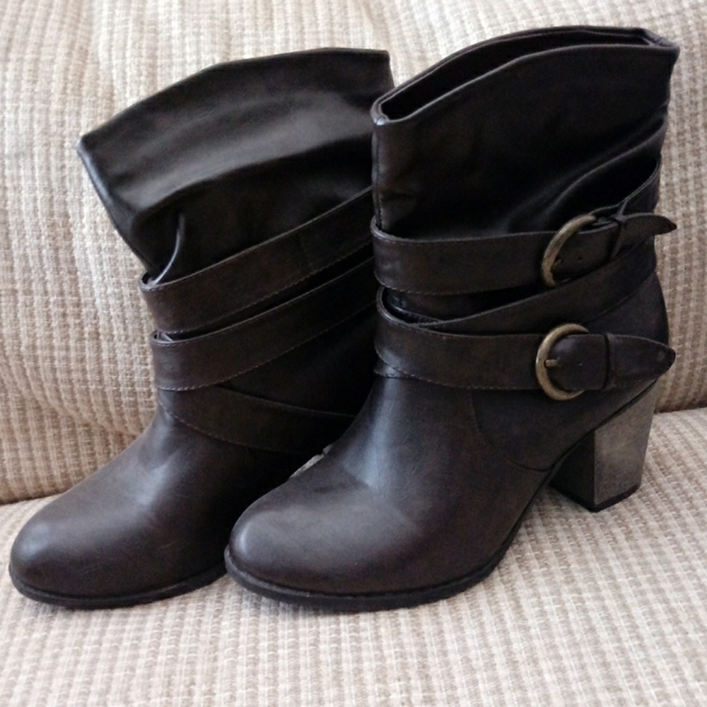 Brown booties